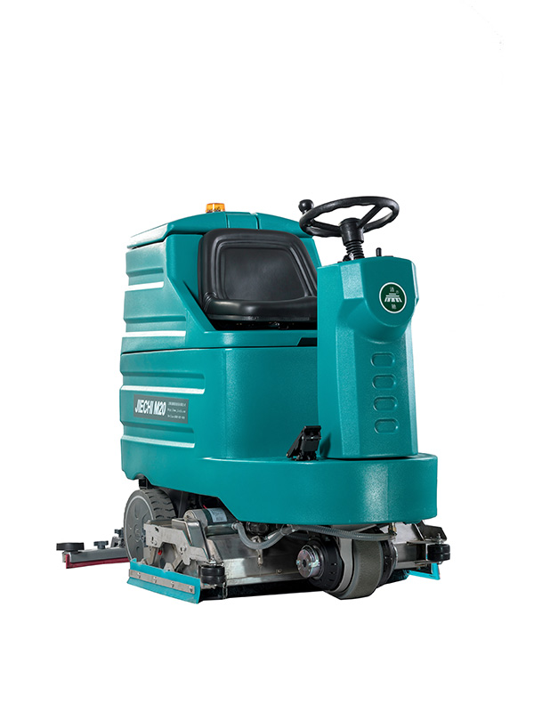 Petite machine combinée autoportée autolaveuse-balayeuse JIECHI M20